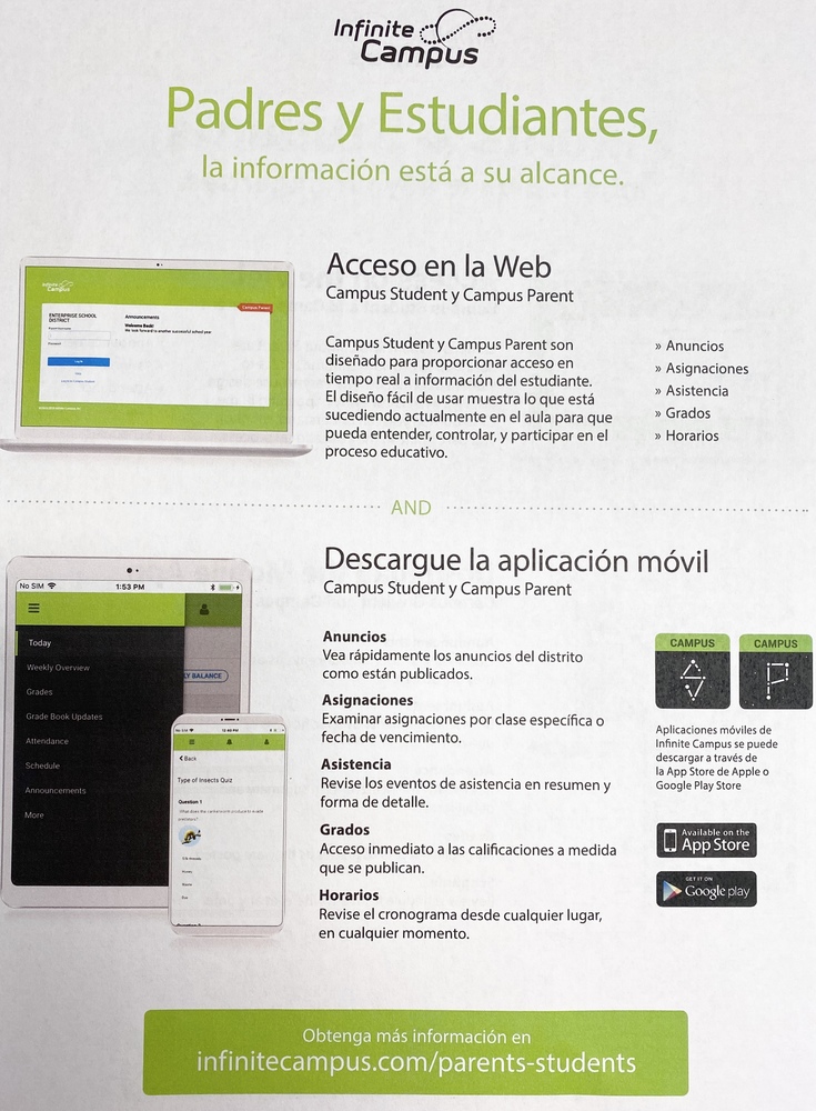 Parent Portal Infinite - Español