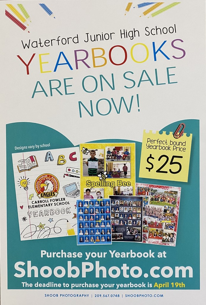 WJHS Yearbooks are now on sale. The deadline to purchase is April 29th.
